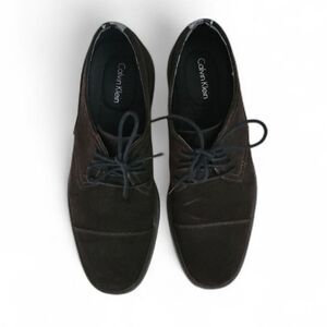 Calvin Klein Upton Dark Brown Suede Oxford Shoes Men’s Sz 10.5 Business Casual